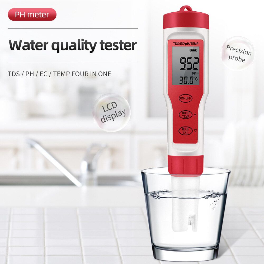 4 In 1 PH Meter PH/TDS/EC/Temperature Meter Digital Water