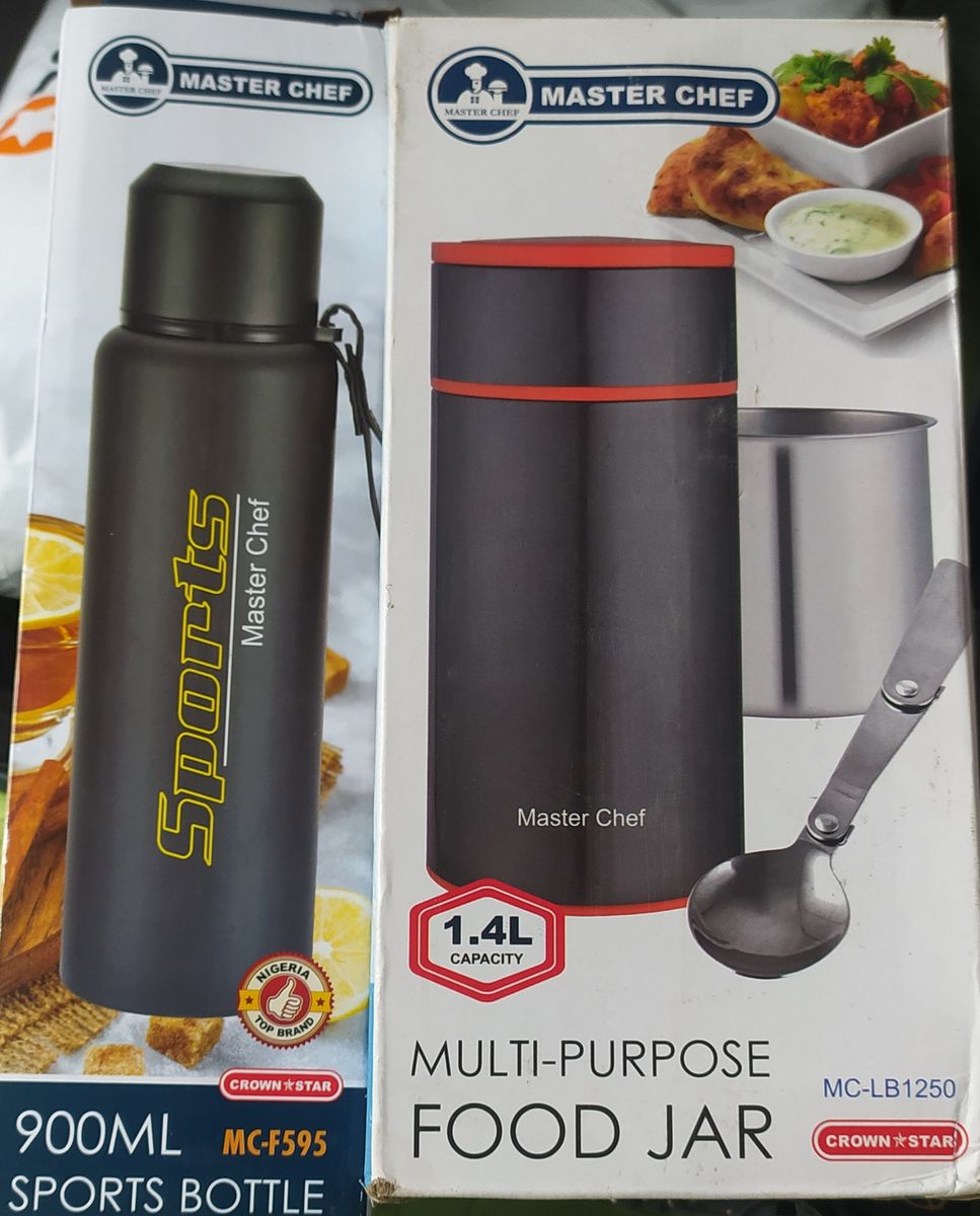 Multi-Purpose Food Jar1.4Ltr And Sports Bottle 900ML
