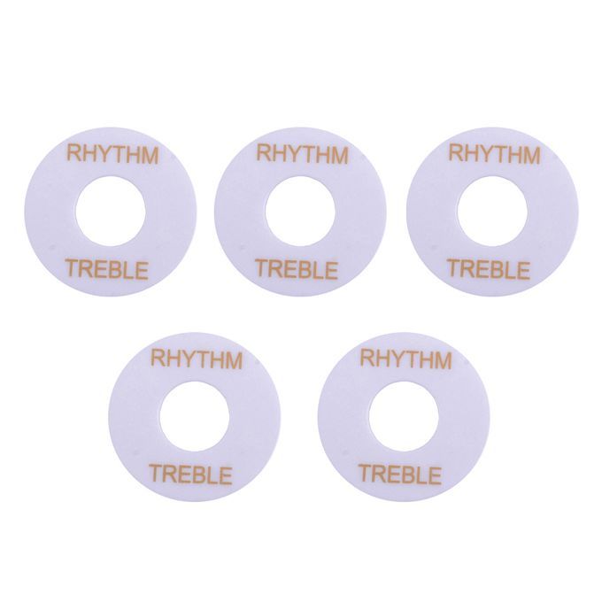 5x Guitar Toggle Switch Washer Plate Rhythm Treble Ring For Les White