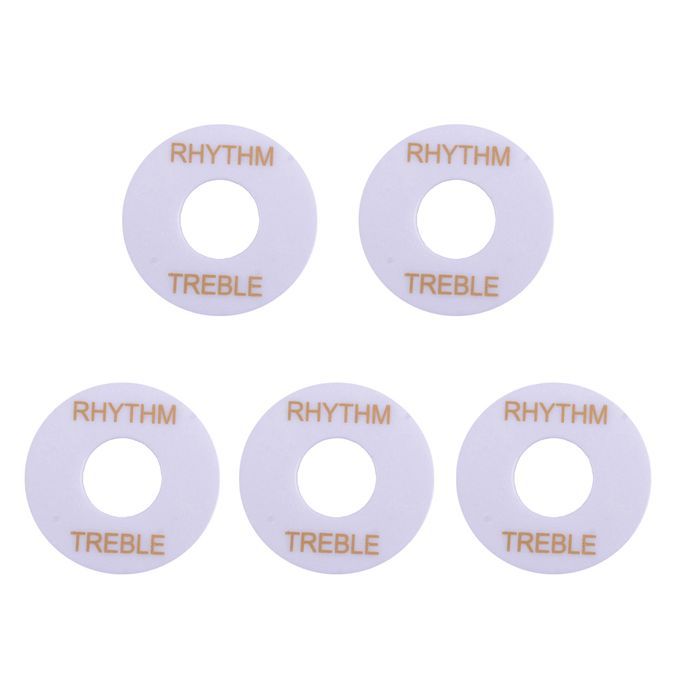 5x Guitar Toggle Switch Washer Plate Rhythm Treble Ring For Les White