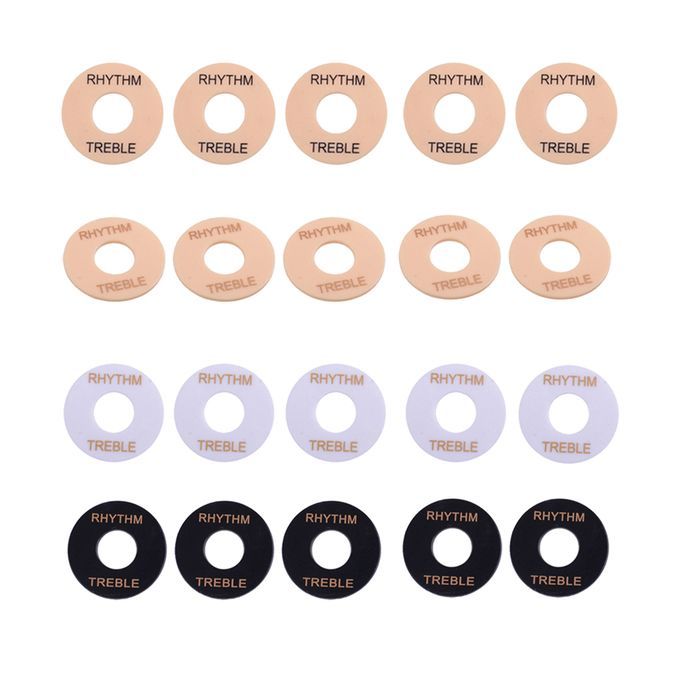 5x Guitar Toggle Switch Washer Plate Rhythm Treble Ring For Les White