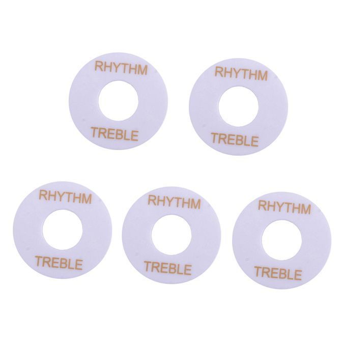 5x Guitar Toggle Switch Washer Plate Rhythm Treble Ring For Les White