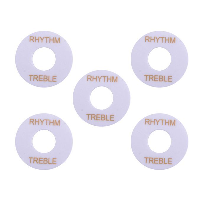 5x Guitar Toggle Switch Washer Plate Rhythm Treble Ring For Les White