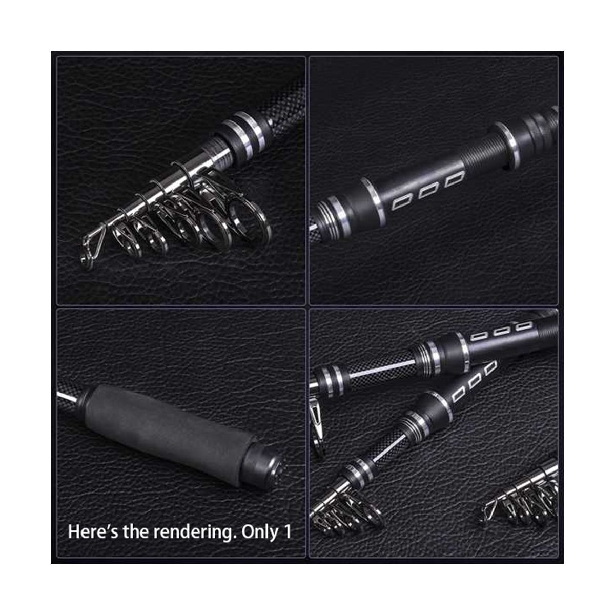 CAPACI Carp Fishing Rod Feeder Hard Carbon Fiber Telescopic Rod Black
