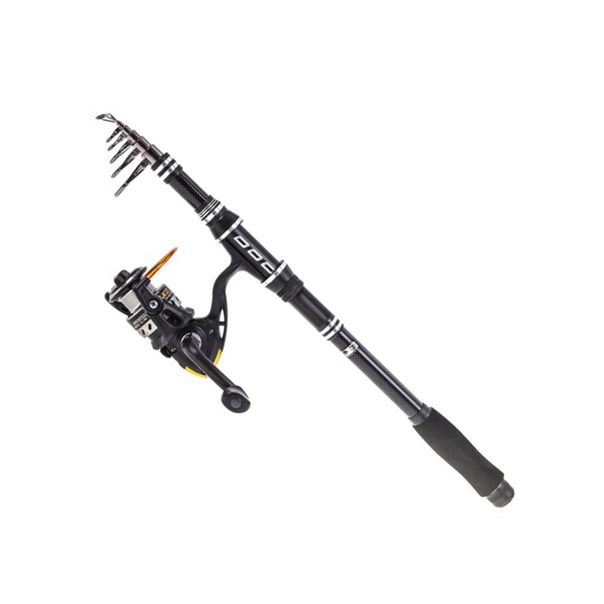CAPACI Carp Fishing Rod Feeder Hard Carbon Fiber Telescopic Rod Black