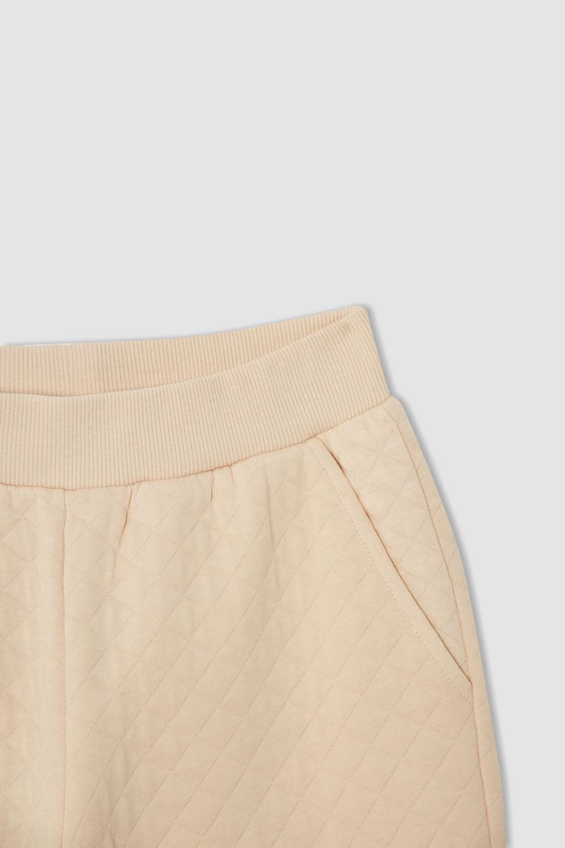 Girl Relax Fit Sports Wear Trousers - Ecru