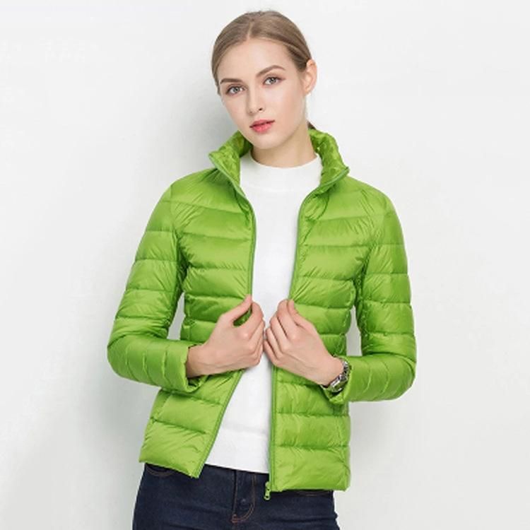 Women's Winter  2022 New Lightweight White Duck Down Standing Neck Slim Fit Women's Winter Down