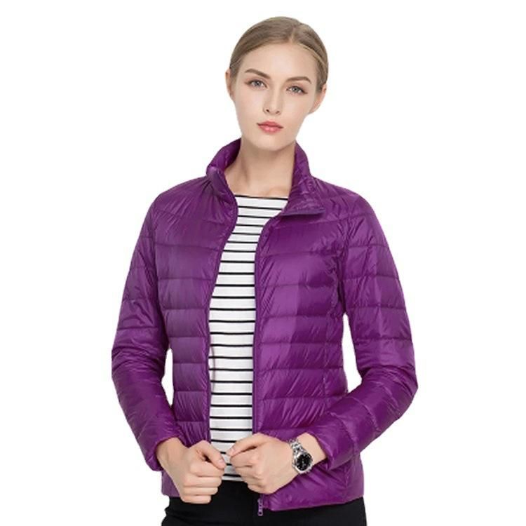Women's Winter  2022 New Lightweight White Duck Down Standing Neck Slim Fit Women's Winter Down