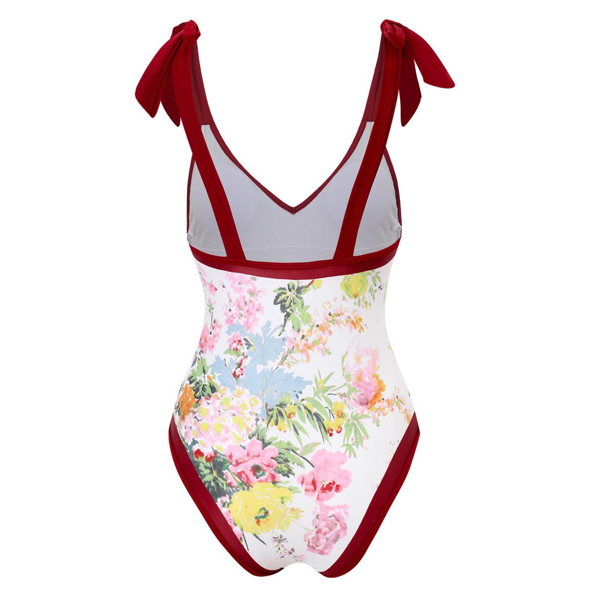 Women's Floral One Piece Swimsuits Backless Bathing Suits