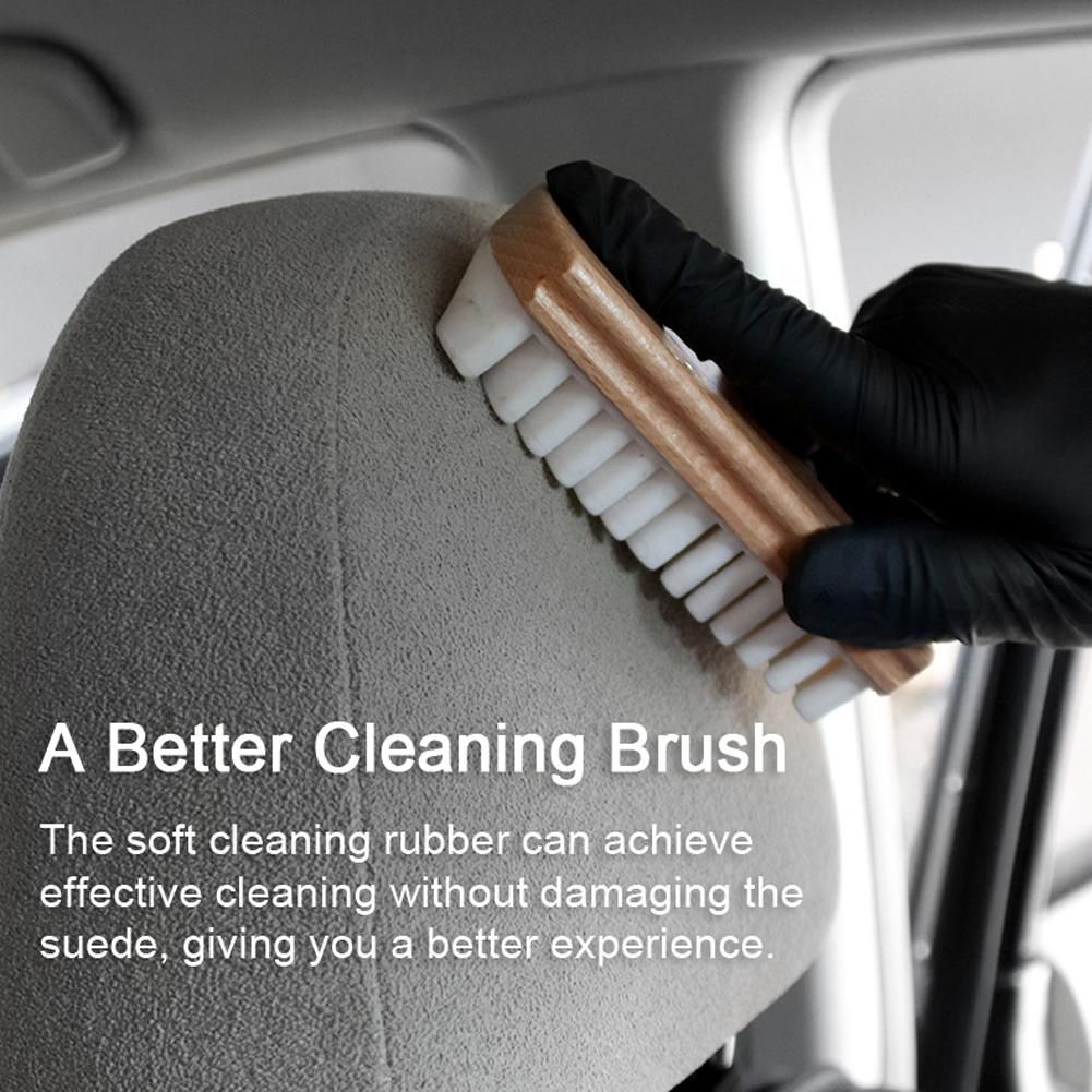Portable Car Interior Parts Cleaning Brush Suede Deerskin Suede Leather Matte Leather Detail Cleaning Brush Seats Cleaing Bursh