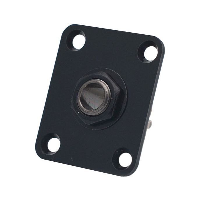 Square Electric Guitar Output Jack Socket Plate For LP Guitar Black