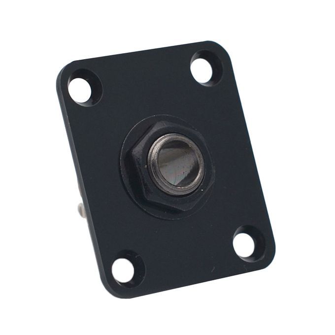 Square Electric Guitar Output Jack Socket Plate For LP Guitar Black