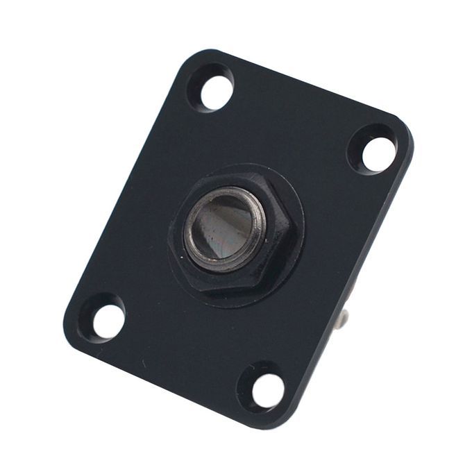 Square Electric Guitar Output Jack Socket Plate For LP Guitar Black