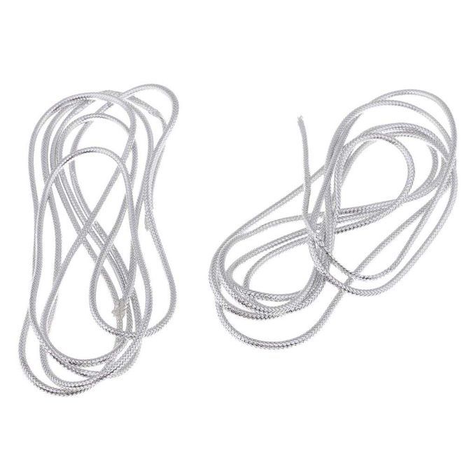 2pcs Holographic Elastic Mylar Cord Flash Fly Tying Material Silver