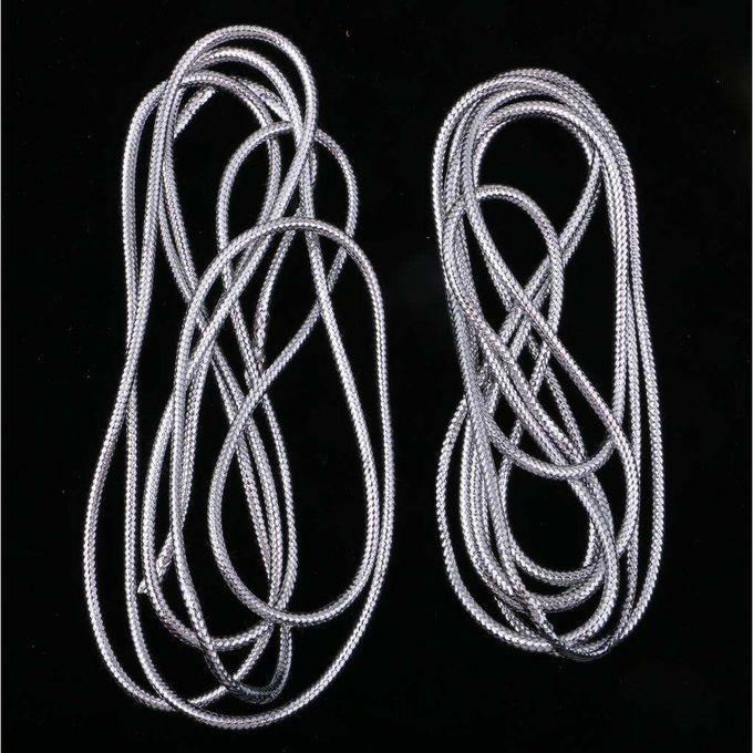 2pcs Holographic Elastic Mylar Cord Flash Fly Tying Material Silver