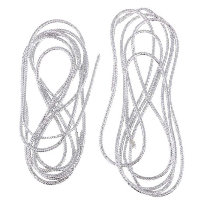 2pcs Holographic Elastic Mylar Cord Flash Fly Tying Material Silver