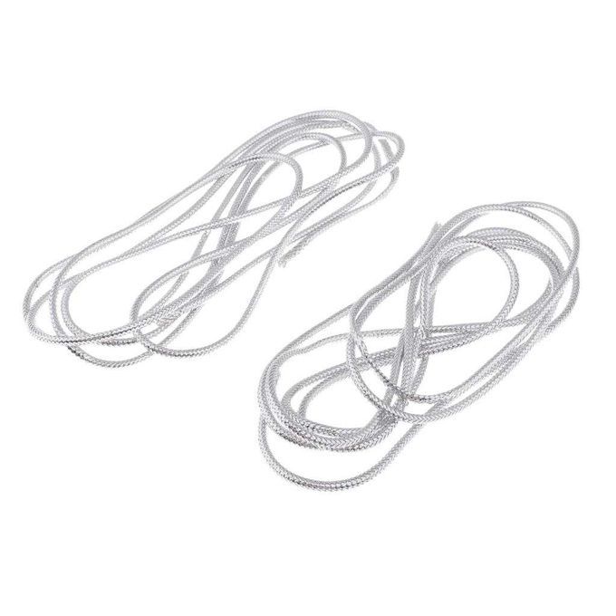 2pcs Holographic Elastic Mylar Cord Flash Fly Tying Material Silver