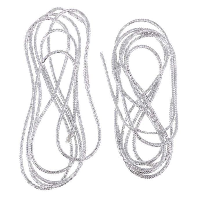 2pcs Holographic Elastic Mylar Cord Flash Fly Tying Material Silver