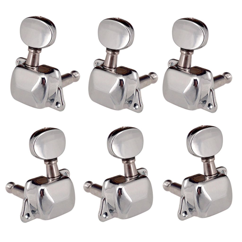 6pcs Silver 3L3R Semiclosed Guitar Tuning Pegs For Guitar Parts
