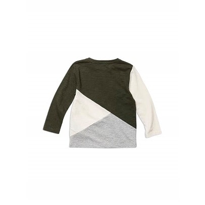 Boys Long Sleeve Spliced Shirt - Multicolour