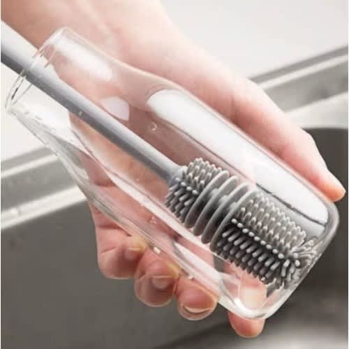 Silicone Long Handle Bottle Glass Cleaning Brush