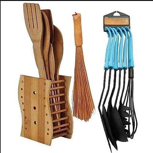 Wooden Spoon +ewedu Broom +non-stick Spoon