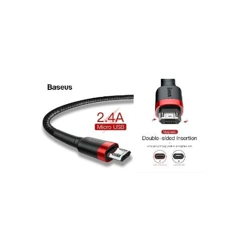Cafule Reversible Micro Usb Cable 1m 2.4a Grey+black
