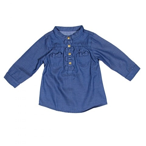 Baby Girls' Soft Denims T-Shirt - Blue