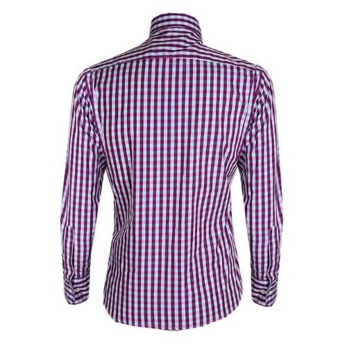 Men's Checked Detailed Shirt -Purple-msht-4545