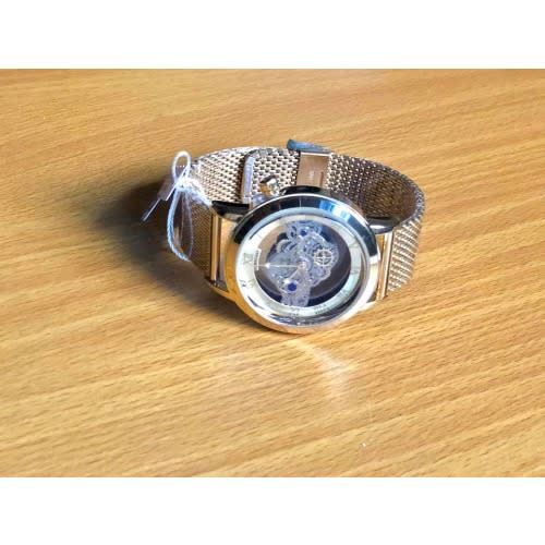 Men's Waterproof Gold See Through Wrist Watch