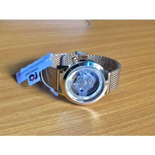 Men's Waterproof Gold See Through Wrist Watch