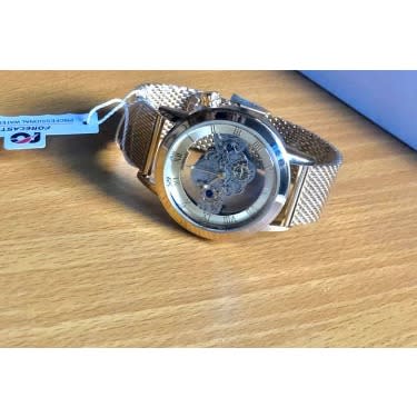 Men's Waterproof Gold See Through Wrist Watch