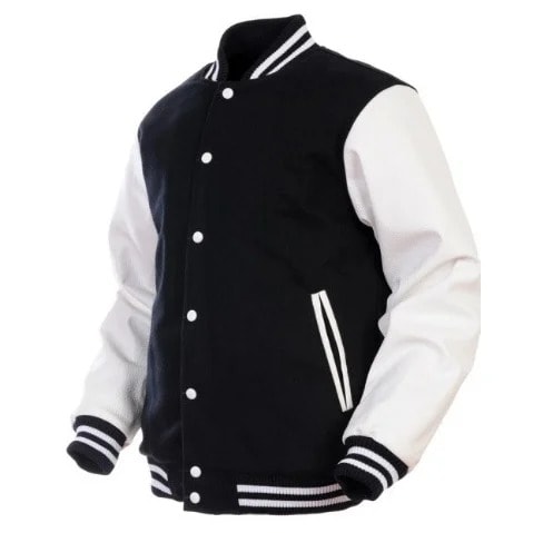 Men's Varsity Shapers Jacket - White & Black
