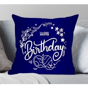 Happy Birthday Custom Branded Side / Throw Pillow