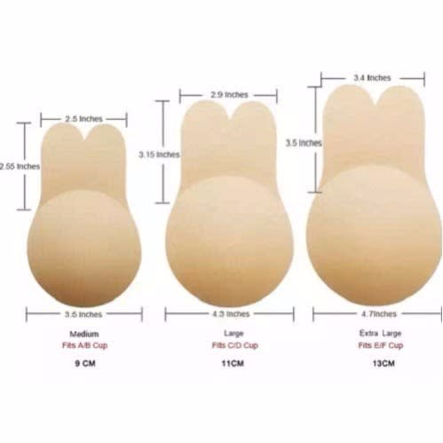 Invisible Silicone Push Up Bra - Nude