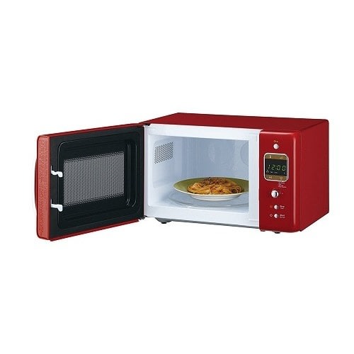 20L Retro Style Microwave Oven - Red