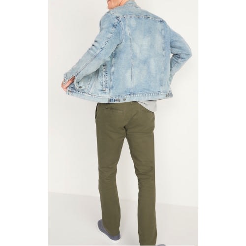 Slim Chino Pants For Men- Dark Green