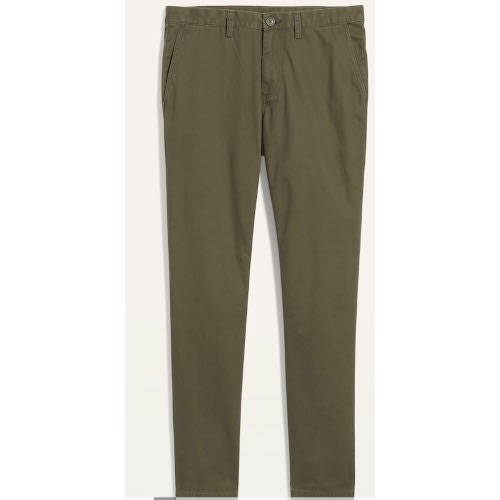 Slim Chino Pants For Men- Dark Green
