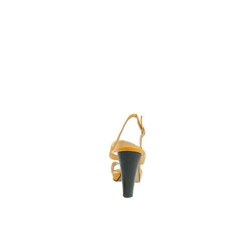 Bello Scarpa Yellow Sandals With Gold Accessory