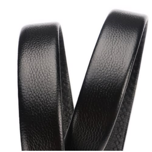 Men's Automatic Leather Belt - Black