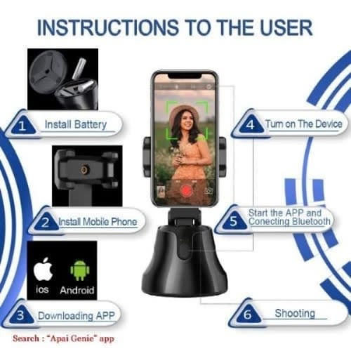 Apai Genie Auto Tracking Smart Shooting 360 Rotation Holder- The Personal Robot Cameraman