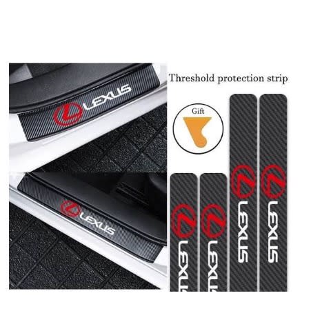 4 Pieces Lexus Door Step Plate Sill Anti Scratch Sticker Protector Universal Fit