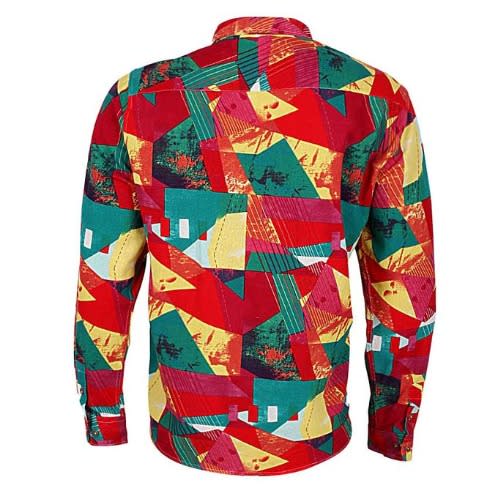 Men's Multicolored Long-sleeve Casual Shirt