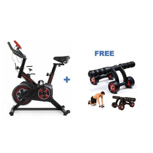 Home Use Spinning Bicycle + Free Ab Roller Trainer