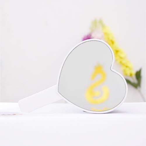 Mini Hand Held Heart Shaped Mirror