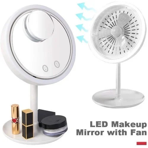 Make Up Mirror With Led Light And Fan