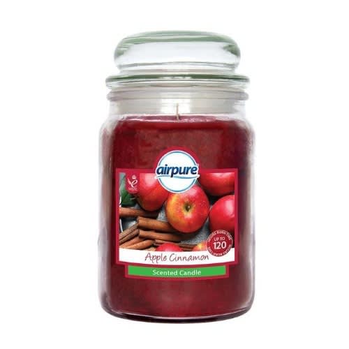 Airpure Scented Jar Candles – Apple Cinnamon - 18oz - 150g X 4