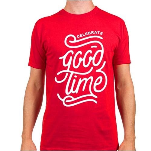 Celebrate Good Times Print Tshirt - Red