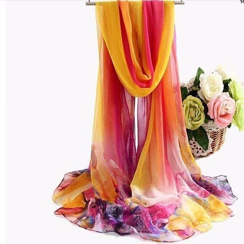 Soft Silk Scarf - Orange