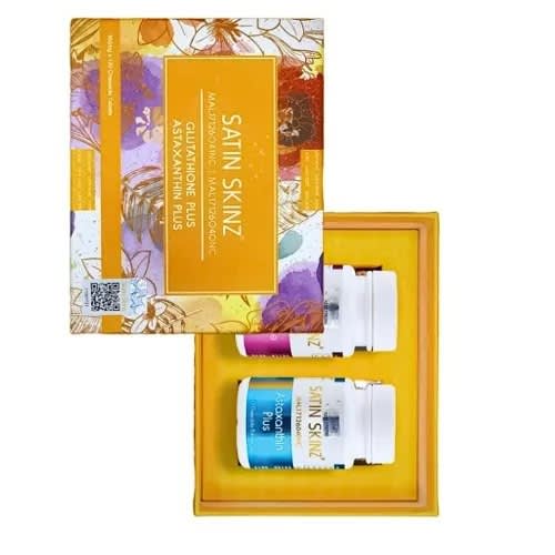 Satin Skinz Glutathione Plus And Astaxnthin Plus - Anti Aging - Antioxidant - 60 Tabs